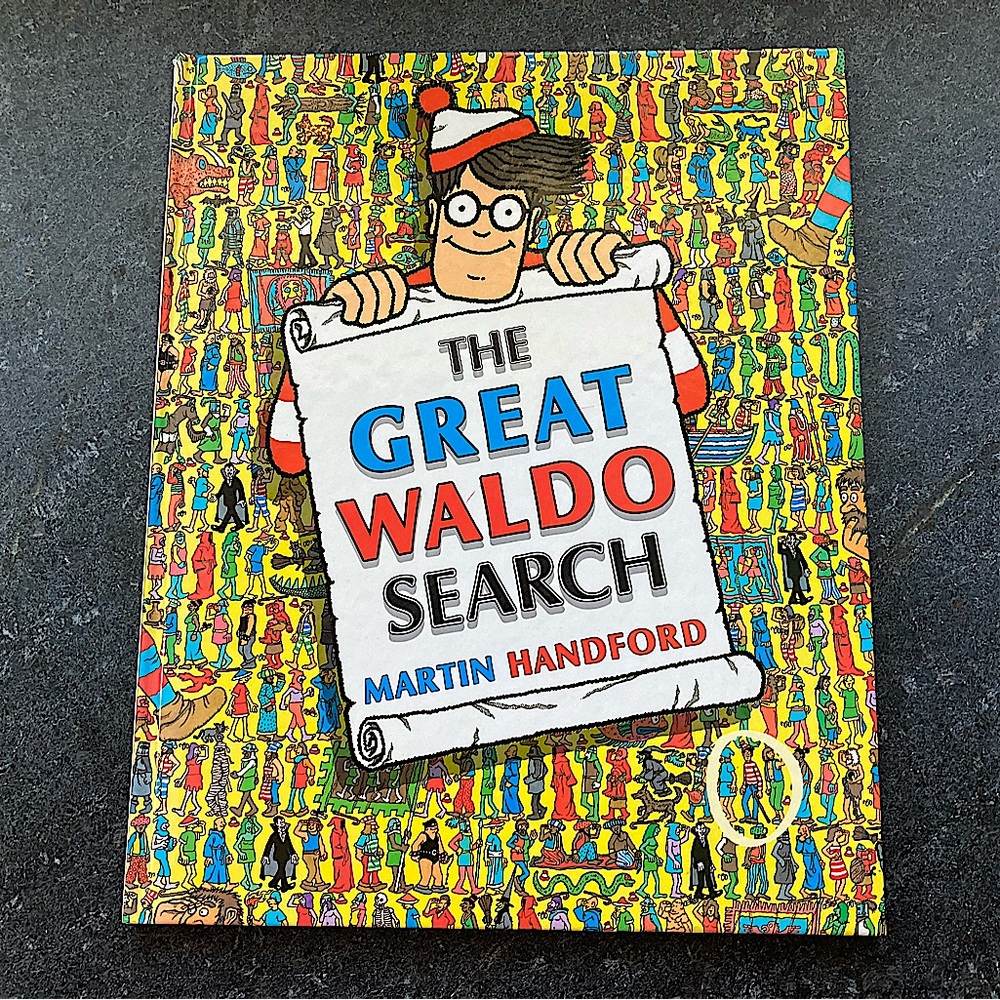 The Great Waldo Search - Yellow Hardcover Book 
c.1989 by Martin Handford